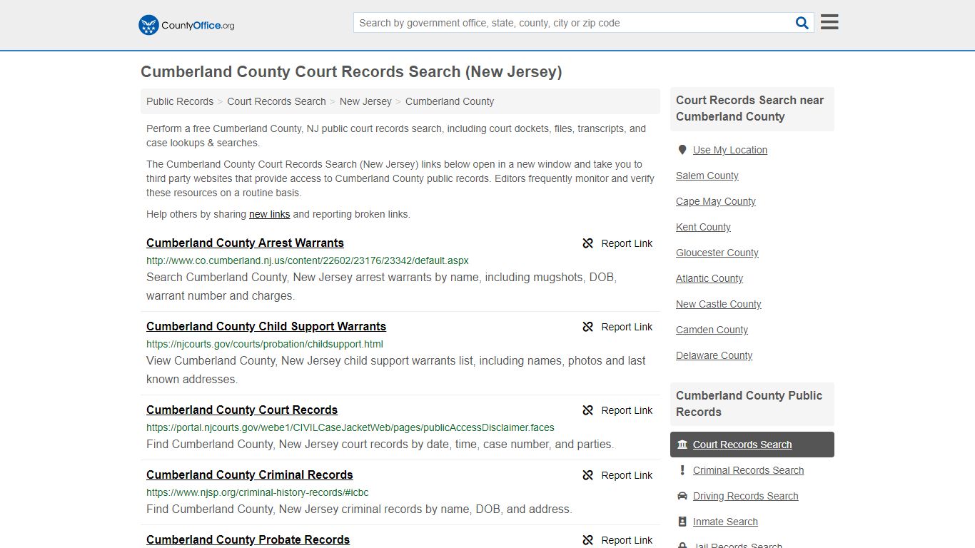 Court Records Search - Cumberland County, NJ (Adoptions ...